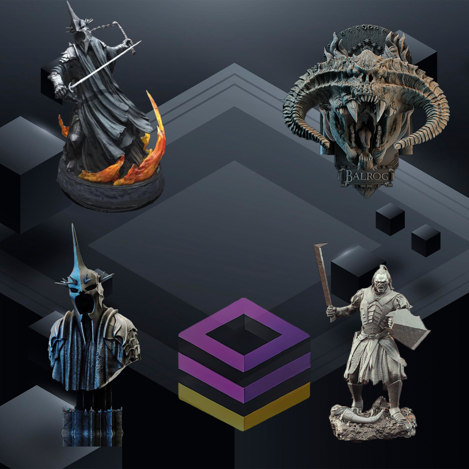 Lord Of The Rings STL Bundle – 1500 GB 3D Printable Models for Any Printer