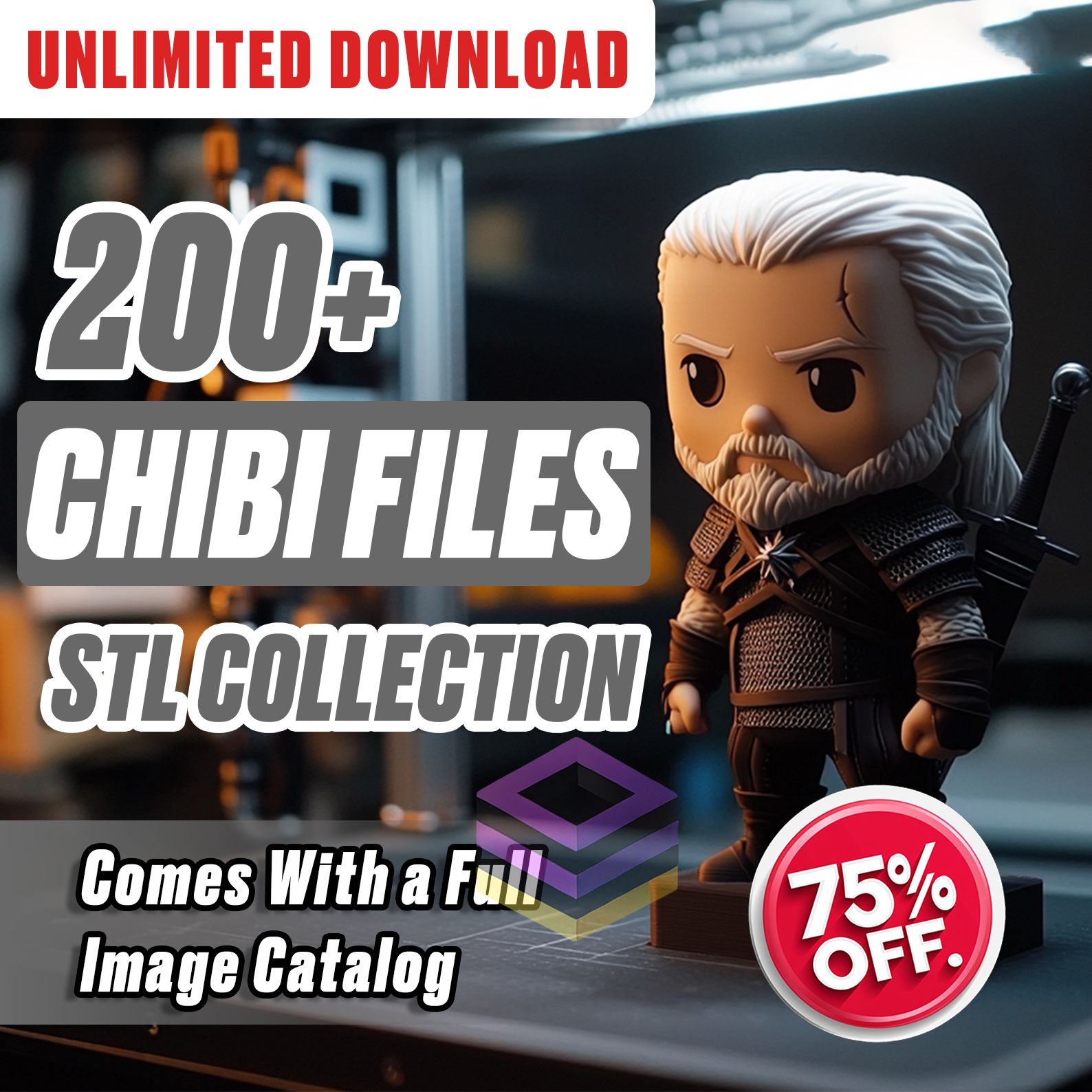 Chibi STL Bundle – 200+ GB 3D Printable Models for Any Printer