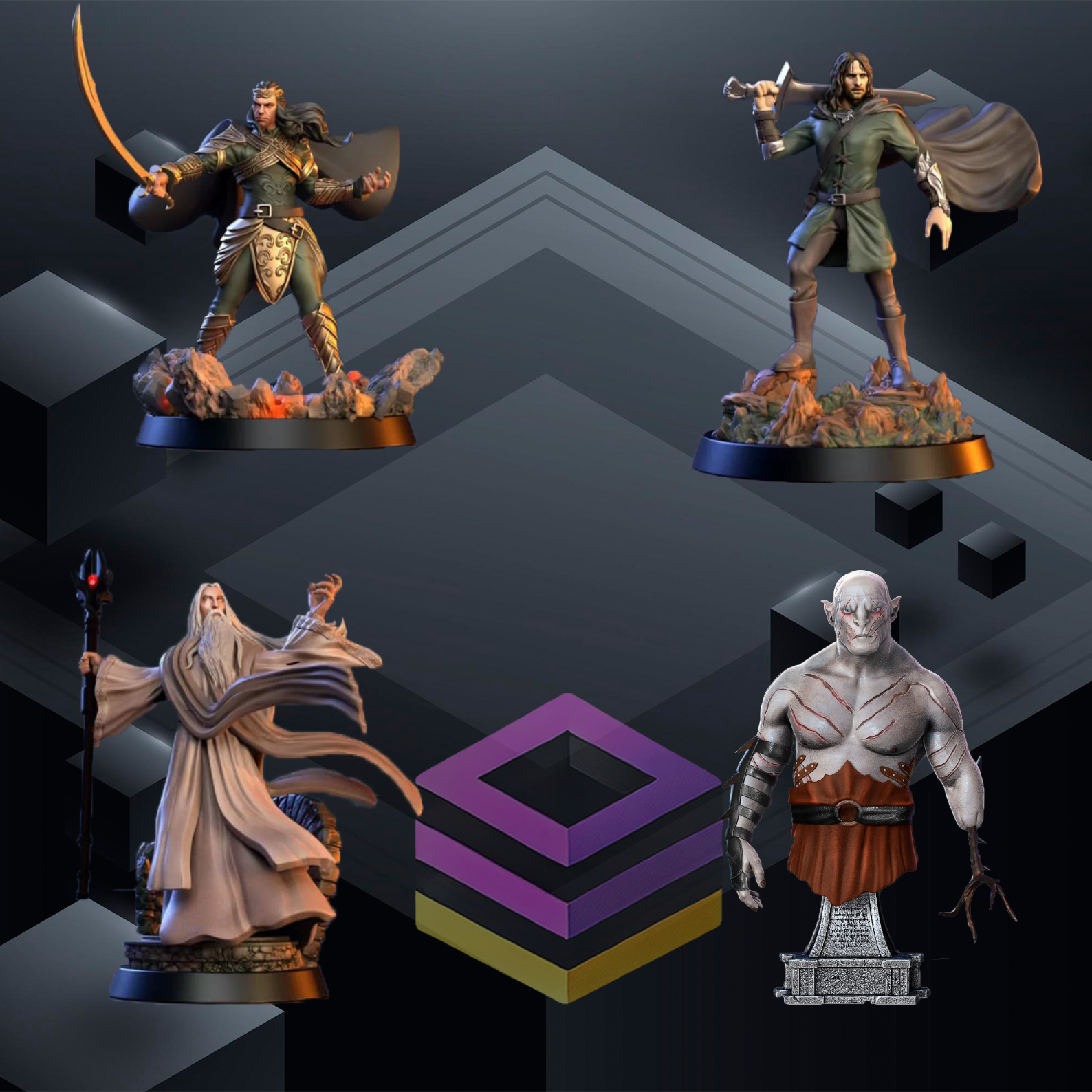 Lord Of The Rings STL Bundle – 1500 GB 3D Printable Models for Any Printer