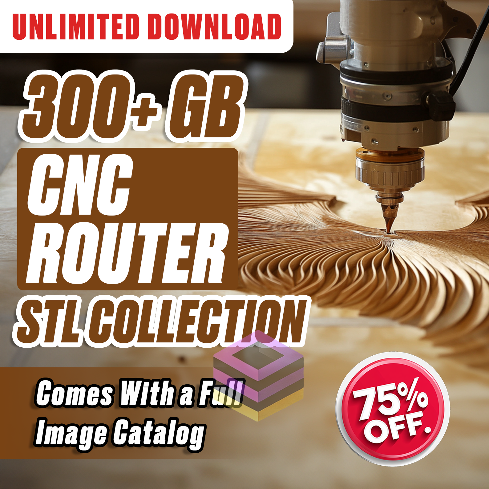 CNC Router STL Bundle  – 300 + GB 3D Printable Models for Any Printer